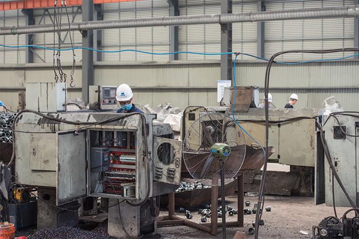 池州网架配件-锥头加工车间